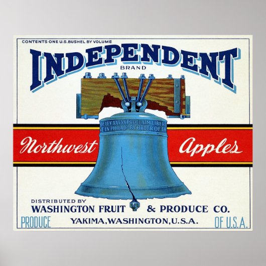 Poster Étiquette vintage Fruit (Devant)