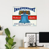 Poster Étiquette vintage Fruit (Bureau à domicile)