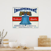 Poster Étiquette vintage Fruit (Cuisine)