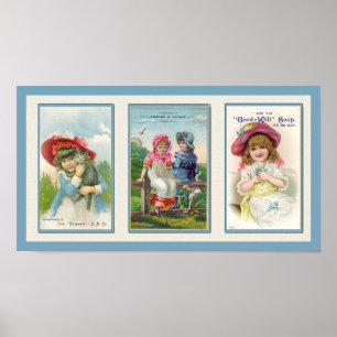 Poster Étiquette Vintage triple KRW Imprimer