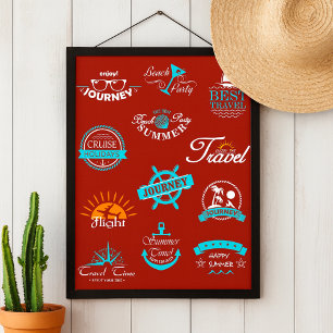 Poster Étiquettes de voyage