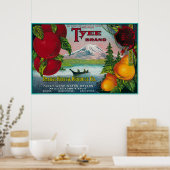 Poster ÉtiquetteWA, OR et CA du taux de la paire de type (Cuisine)
