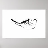 Poster Étirement à une seule jambe Pilates - Mat (Devant)