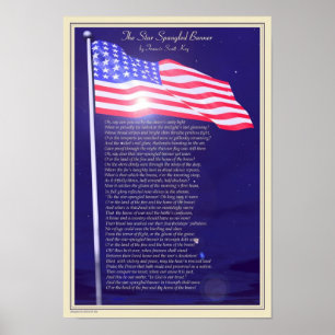 Poster Étoile-a orné la bannière de paillettes