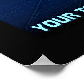 Poster Étoile bleue sculptée (Coin)