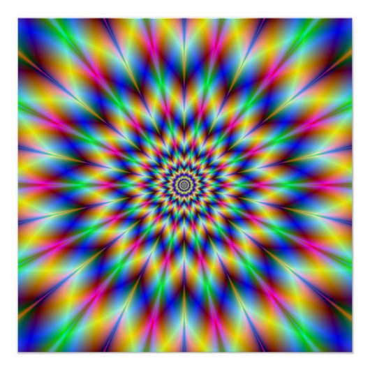 Poster Etoile de couleur L'affiche parfaite Zazzle (Devant)