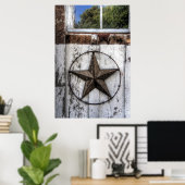 POSTER ÉTOILE DE FIL BARBÉ DU TEXAS (Bureau à domicile)