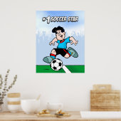 Poster Étoile de football (Cuisine)