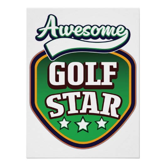 Poster Étoile de golf géniale (Devant)