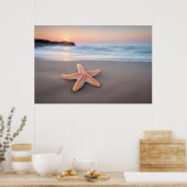 Poster Étoile de mer allongée sur une plage (Cuisine)