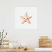Poster Étoile de mer rose mignonne (Cuisine)