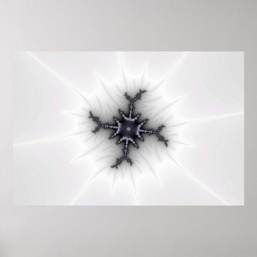 Poster Étoile de neutron - Art fractal (Devant)