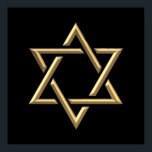 Poster Étoile d'or de David<br><div class="desc">Golden Star of David N'hésitez pas à ajouter vos propres mots et/ou photos à cet article via les grands outils de personnalisation de Zazzle. Cette conception est également disponible sur des dizaines d'autres produits. Merci de vous être arrêté ! Que Dieu vous bénisse !</div>