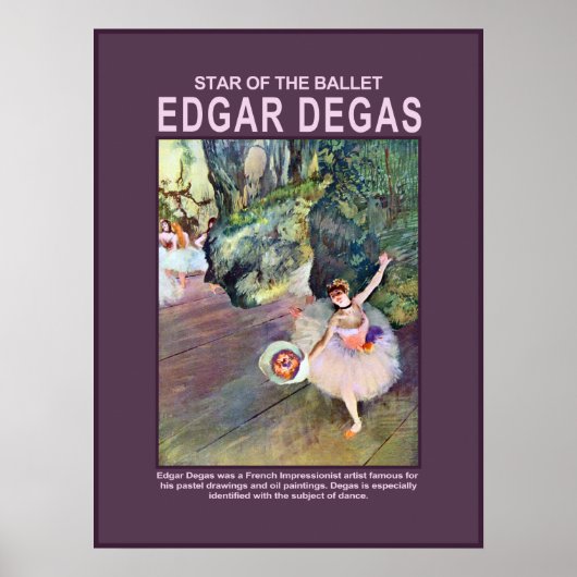 Poster Étoile du ballet par Edgar Degas (Devant)