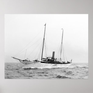 Poster Étoile du nord de yacht de vapeur, les années 1900
