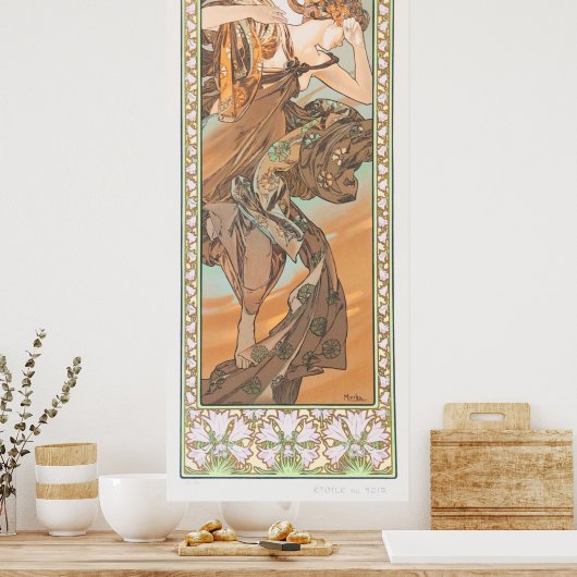 Poster Etoile du soir par Alphonse Mucha (Cuisine)