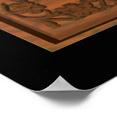 Poster Étoile en bois sculpté de David (Coin)