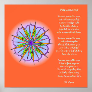 Poster Étoile et lune 3
