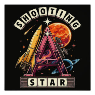 Poster Etoile Filante Espace