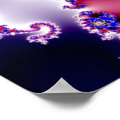 Poster Étoile fractale de Mandelbrot violette (Coin)