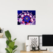 Poster Étoile fractale de Mandelbrot violette (Bureau à domicile)