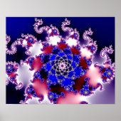 Poster Étoile fractale de Mandelbrot violette (Devant)