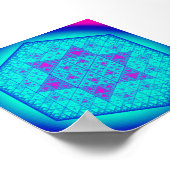 Poster étoile hexagone Sierpinski (Coin)