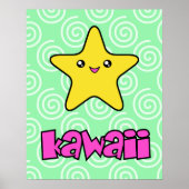 Poster étoile Kawaii (Devant)