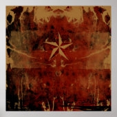 Poster Étoile marine rouge (Devant)