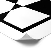 Poster étoile noire et blanche (Coin)