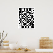 Poster étoile noire et blanche (Cuisine)