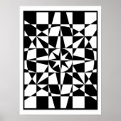 Poster étoile noire et blanche (Devant)