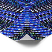 Poster Étoile rayonnante bleu clair (Coin)