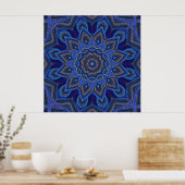 Poster Étoile rayonnante bleu clair (Cuisine)