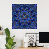 Poster Étoile rayonnante bleu clair (Bureau à domicile)