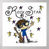 Poster Étoile rock Brunette (Devant)