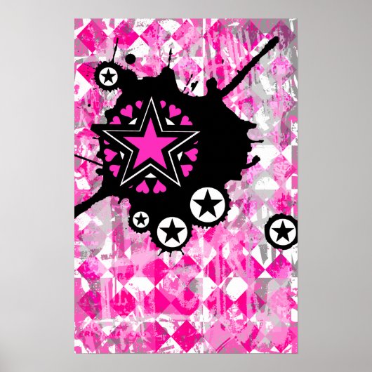 Poster Étoile rose (Devant)