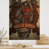 Poster Étoile rouge de Belgrade Delije Sever 1989 (Cuisine)