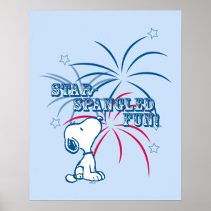 Poster Étoile Snoopy Fun Spangé