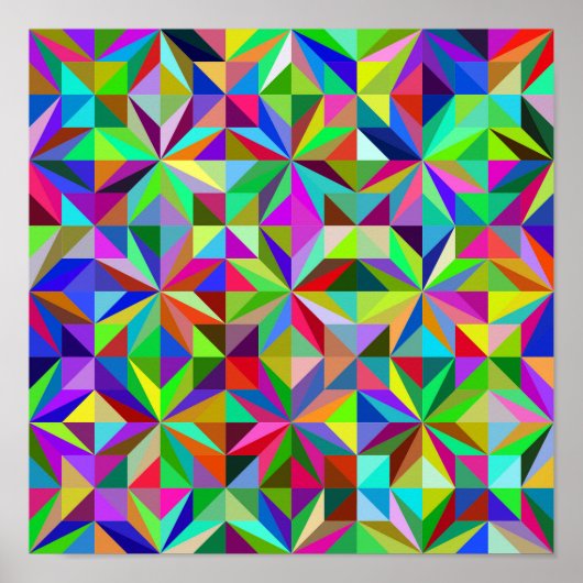 Poster Étoiles Abstraites (Devant)