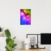 Poster Etoiles arc-en-ciel (Bureau à domicile)