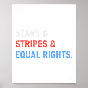 Poster Étoiles Bandes Et Droits Égaux Femmes 4 Juillet R