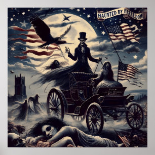 Poster Étoiles, bandes et liberté hantée