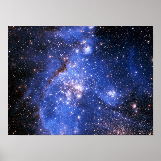 Poster Étoiles Bleu Bleu Embrionique (Devant)
