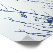 Poster Étoiles dans un arbre - Effet Cyanotype (Coin)