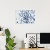 Poster Étoiles dans un arbre - Effet Cyanotype (Bureau à domicile)