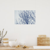 Poster Étoiles dans un arbre - Effet Cyanotype (Cuisine)