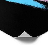 Poster Étoiles de fierté transgenre et bandes (Coin)