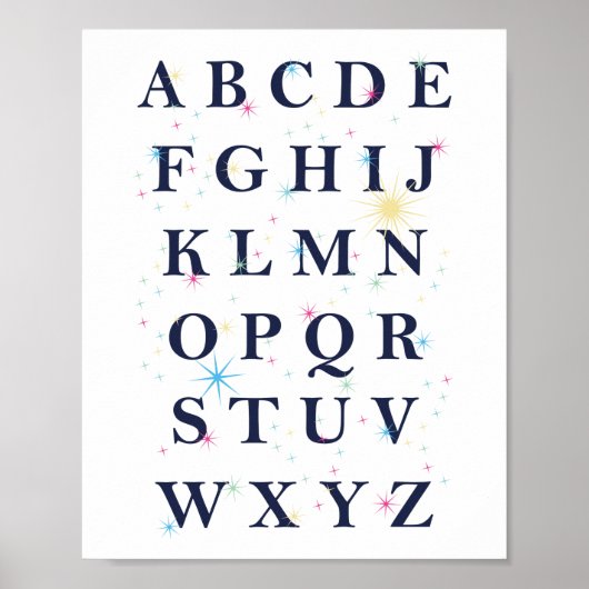 Poster Étoiles de l'alphabet (Devant)