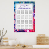 Poster Étoiles de Noël ABSTRAITES 160 places (Cuisine)